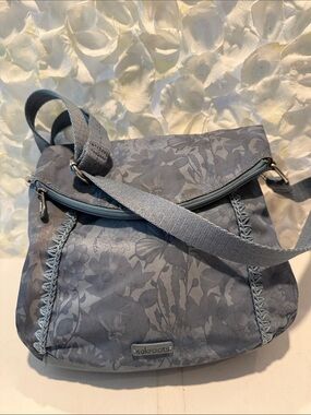 Sakroots Dusty Blue Floral Crossbody Bag
